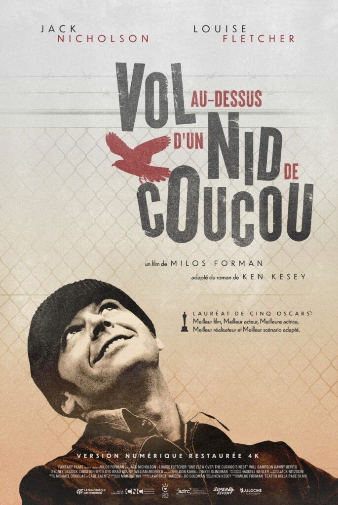 Affiche du film "Vol au-dessus d'un nid de coucou" de Milos Forman